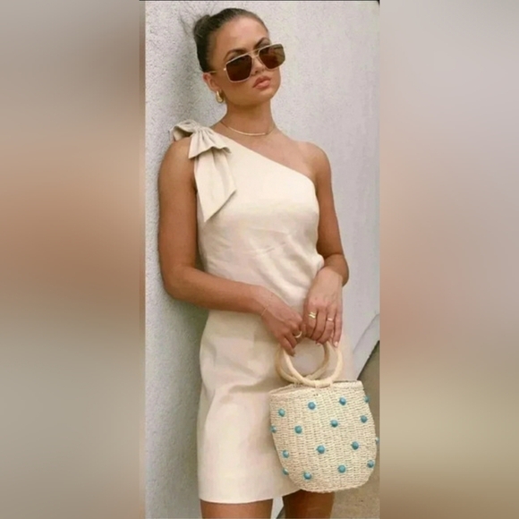 Boho Cottage Farm Straw Beaded Turquoise Blue Bucket Artisy Woven Handbag New - Picture 8 of 9